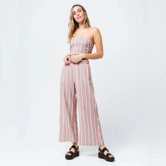 Roxy Pants - Roxy Midnight Avenue Striped Lounge Beach Pants size small